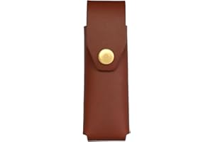 American Bench Craft Riveted Leather Sheath fits Buck 110 Folding Hunter Knife - Leather Knife Sheath (Brown)