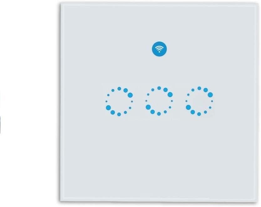 X96 T1 UK 3 Gang WiFi RF Smart Home Wall Touch Light Switch, Compatible with Alexa, Google Assistant, IFTTT, Google Nest. Smart WiFi RF/APP/Touch Control Wall Light Switch 3 Gang