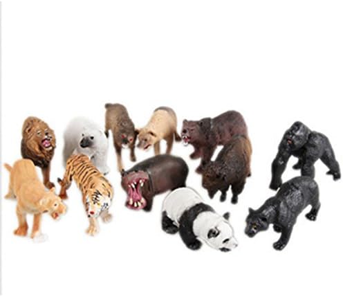 Amazon 動物図 ジャンボジャングル動物おもちゃセット 12ピース Cicyリアルな野生の動物ビニール子供用幼児用子 プラスチック動物 パーティーfavors学習フォレストファーム動物おもちゃプレイセット ロボット ソフビ人形 おもちゃ