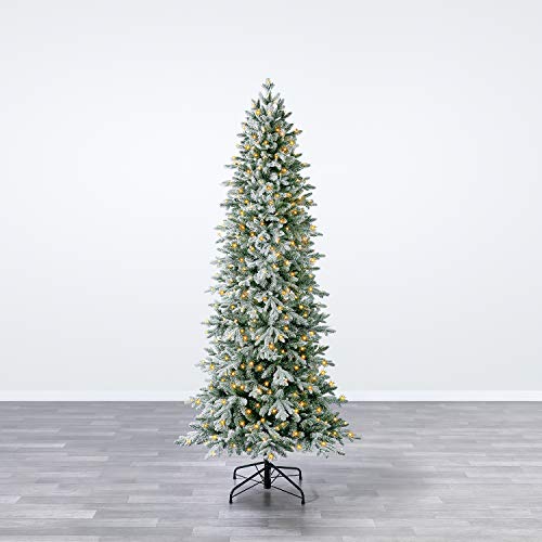Evergreen Classics 7 ft PreLit Snowy Redwood Pine Artificial Christmas