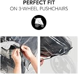 hauck Universal 3 Wheel Raincover Transparent Waterproof with Reflective Trim view 4
