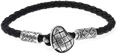 [ボッテガ・ヴェネタ] BOTTEGAVENETA イントレチャート オキシダイズド シルバー ブレスレット【並行輸入品】 323759-VIAI3