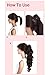 S-noilite Clip In Ponytail Hair Extensions Claw Clip In Ponytail Extention Hairpiece Long Curly Jaw Clip In Ponytail for Women Synthetic Fiber Hair 18 Inch Jet Black