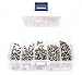 iexcell 250 Pcs M3 x 6/8/10/12/16 Stainless Steel 304 Hex Socket Button Head Cap Screws Bolts Assortment Kit