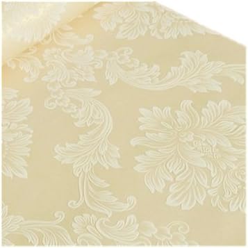 Amazon Panillion 3d不織布壁紙ベッドルームリビングルーム背景紙エンボスwallpaper ベージュ 壁紙