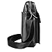 Zicac Mens Genuine Leather Shoulder Bag Briefcase Messenger Bag (Black)