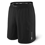Saxx Men's Kinetic 2n1 Run Long Walkshorts,Medium,Black