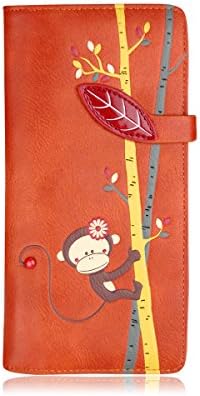 Monkey Long Wallet - Women's RFID Blocking, Canadian-Designed, Vegan Long Wallet