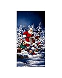 Good Tidings Jolly St. Nick 24 In. Panel Blue Fabric