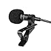 Alemon 4.8 Feet Lavalier Lapel Clip-on Omnidirectional Condenser Microphone