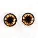Teddy Bear Plushie Eyes 16mm Brown Glass Eyes Cabochons for Fantasy Art Doll Stuffed Animal Soft Sculptures or Jewelry Making Crafts Set of 2
