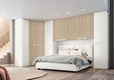 Klipick Camera Ponte Con Cabina Armadio Mod Zanzibar Colore In Foto Bianco Frassinato Olmo Astoria Amazon It Casa E Cucina