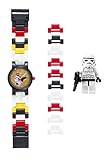 LEGO Star Wars Stormtrooper Kids Buildable Watch with Link Bracelet and Minifigure | black/white | plastic | 28mm case diameter| analog quartz | boy girl | official