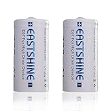 Rechargeable CR123A Battery, EASTSHINE E07 RCR123A 3.7 V 700mAh Protected Li-ion 16340 Batteries 2Packs for High Drain Device