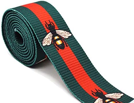 1.77 inch Wide Inspired Striped Ribbon, Square Trim, Grosgrain Ribbon, Ribbon, Double Faced Gross Grain Trim, Guitar Strap (3 Yards)