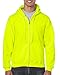 Gildan Men's Fleece Zip Hooded Sweatshirt, Safety Green, X-Large