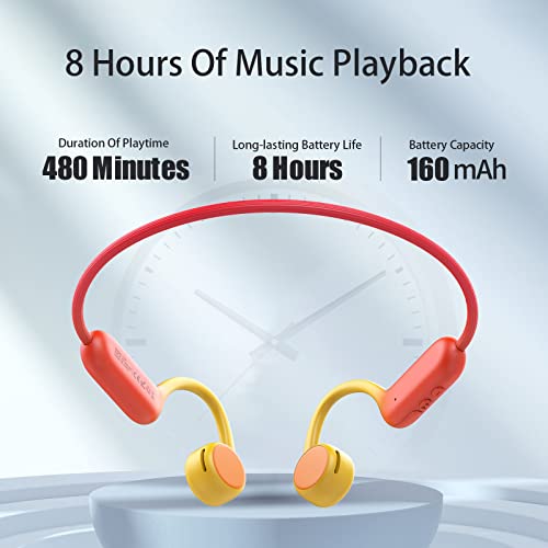 FOLEY Wireless Earbuds Sport Headphones Open Ear Headphones Bluetooth 5.3 8H Playtime IP55 Waterproof Earphones with Night Running Breathing Light for Adults and Kids Suitable for Running Cycling, etc