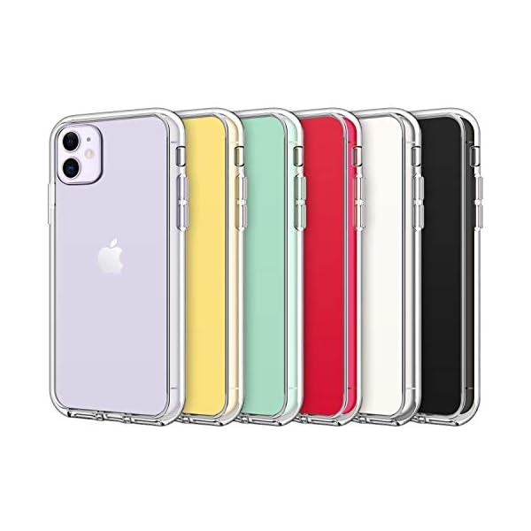 JETech Case for Apple iPhone 11 (2019), 6.1-Inch, Shockproof Transparent Bumper Cover, Anti-Scratch Clear Back, HD Clear - Imagen 4