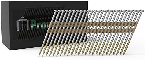 MProve Full Round Head 21 Degree 3-1/4-Inch x .131 Plastic Collated Bright Smooth Shank Framing Nail [500 per Box]