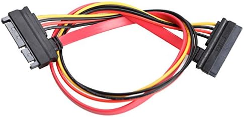 Rrimin 22 Pin Male to Female 7 and 15 pin SATA Data Power Combo Extension Cable 45CM