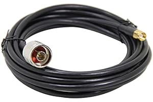 Ultra Low Loss Coax Cable 25ft, Ancable N Type Male Connector to RP-SMA Female Pigtail Cable for Yagi TP-Link 2.4Ghz Omni Ant