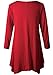 LARACE Plus Size Tops for Women Tunic Asymmetrical Dress Shirts 3/4 Sleeve V Neck Flowy Ladies Clothes for Leggings(Wine Red 1X)