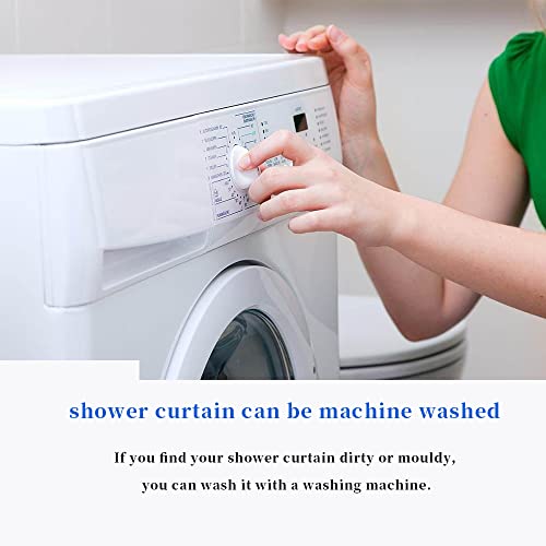 AIMJERRY Luxury Hotel Style Striped Fabric Shower Curtain for Bathroom