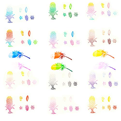 Craft Ink Pad Stamps Partner Rainbow Set of 6, DIY Multicolor Craft Stamp Pad 24 Colors for Stamps, Paper, Wood Fabric, for All Ages & Infinite Uses