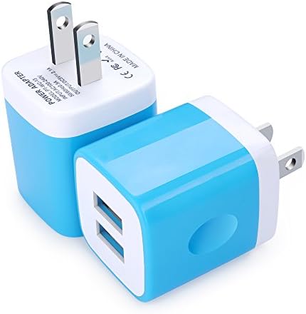 Dual USB Charger, Wall Charger, Power Adapter CIQILY 2-Pack 2.1Amp Travel Charger Dual Port USB Plug Charger Plug Box for iPhone X / 8 / 7 / 6s / 6 Plus, iPad Pro / Air 2 / mini 4, Samsung S5