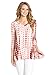 Frumos Womens Tie Dye V Neck 3/4 Sleeve Tunic Top