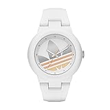adidas Women's 'Aberdeen' Quartz Plastic and Silicone Casual Watch, Color:White (Model: ADH9084)