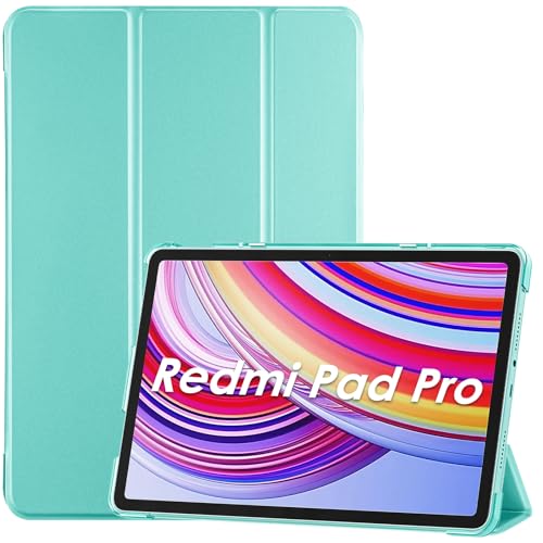 ProCase Hülle für Xiaomi Redmi Pad Pro 12,1 Zoll 2024, Dreifache Schutzhülle Case für 12.1" Redmi Pad Pro, Dünn Leicht Smart Cover mit Translucent Frosted Rückhülle Kompatibel mit Redmi Pad Pro -Minze