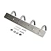 HI HOMEIDEAS Coat Hook Rack Wall Mounted 11-Inch SUS304 Stainless Steel Brushed Nickel Hook Rail with 4 Heavy Duty Hooks