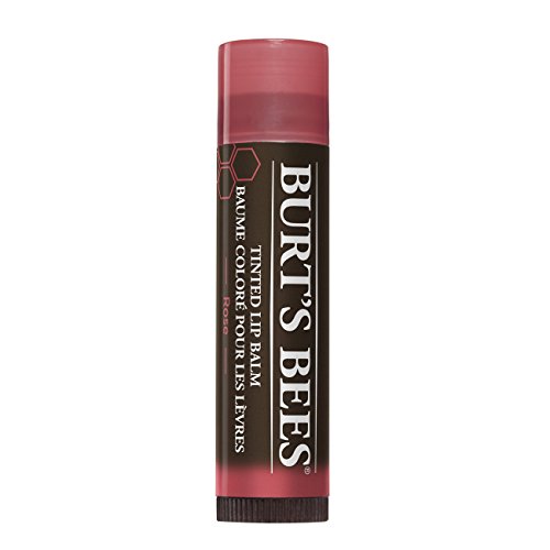 Burt's Bees 100% Natural Moisturizing Tinted Lip Balm, Rose, 1 Tube, Pack of 2