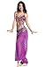 ZLTdream Lady's Belly Dance Chiffon Banadge Top and Lantern Coins Pants