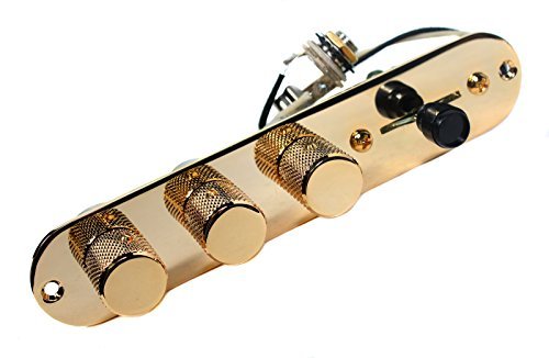 Fender Telecaster 3 Way Jazz Loaded Reverse Control Plate Gold-VVT - CTS - CRL