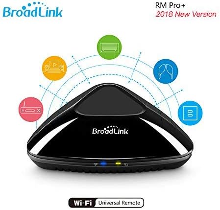 BroadLink RM Pro+ WiFi Smart Home All in One Automation Learning Universal Remote Controller Compatible for IOS/Android Devices(Black,UK Adapter)