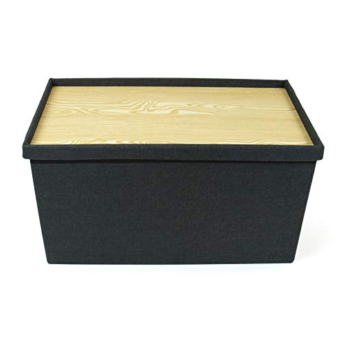 Humble Crew, Grey Coffee Table Storage Ottoman with Tray Pricepulse