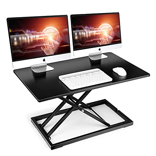 SIMBR Standing Desk Converter, 32" Height Adjustable Stand Up Desk