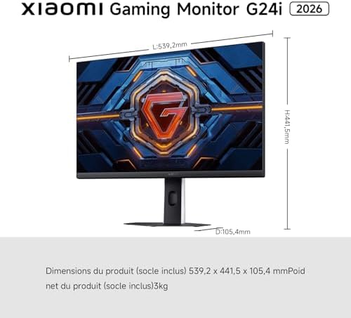 G24i 2026 Moniteur Gaming 24 Pouces, 200Hz, 1ms GTG, FreeSync Premium, HDR400, Fast IPS, 100% sRGB, 95% DCI-P3,Certification TÜV Low Blue Light (1920 x 1080/HDMI 2.0/DP 1.4)