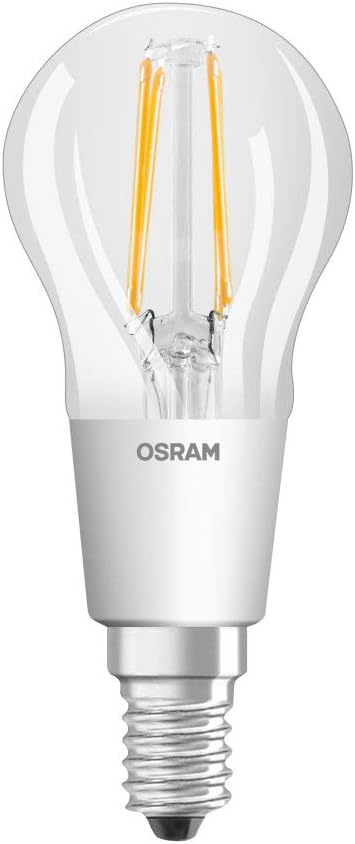 OSRAM LED Lamps, Classic Mini-Ball, GLOWdim, 4.5 W, Clear, Set of 4 Lamps