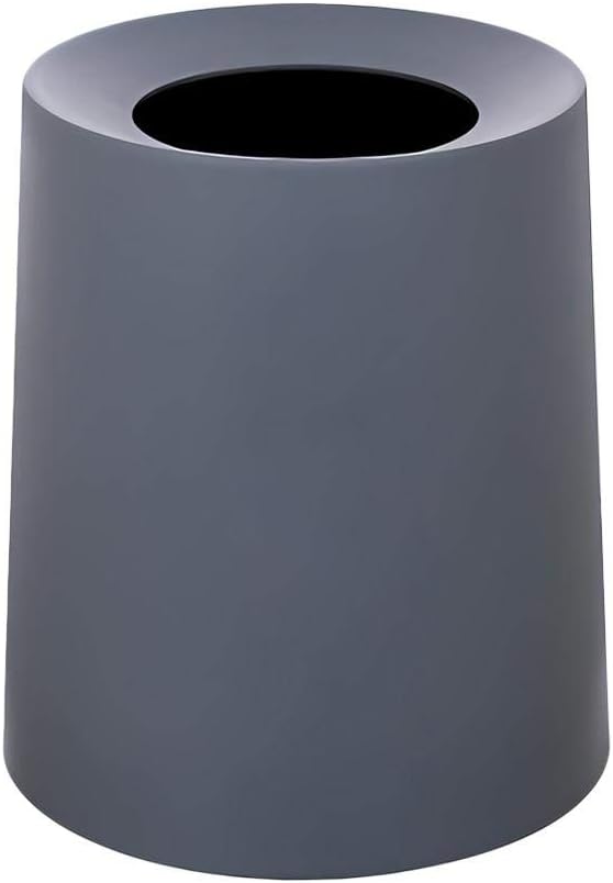 energeti Trash Can Paper Basket Bin Round Uncovered Plastic European creative round uncovered plastic paper basket for Bathroom Office Hotel Indoor 8L