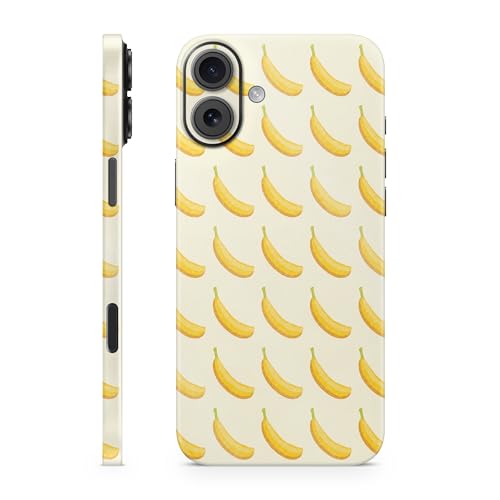 Glossy Glitter Phone Skin Compatible with Apple iPhone 16 Plus - Banana Grid -…