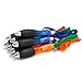 BeFirst Retractable Super Big Fat Pens with Black Ink and MultiColor Body for Arthritis and Hand Pain -Hanging Rope, Including Orange, Blue, Red, Green (8 Pack) (Multicoloured)