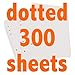 A5 6-Ring Binder/Planner Refill Paper (Pack of 3, 300 Sheets) for Filofax, 6 Hole, Dot Grid Pages