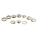 Rings,Lisingtool 10 Pcs/ Set Boho Fashion Arrow Moon Midi Finger Knuckle Rings,Gold