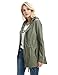 Cekaso Women's Anorak Jacket Lightweight Drawstring Hooded Military Parka Coat, Army Green, TagsizeXL=USsize10-12