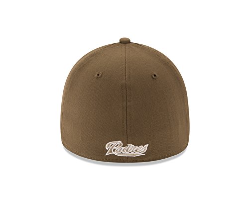 New Era MLB San Diego Padres Team Classic Alternative 39Thirty Stretch Fit Cap, Brown, Medium/Large