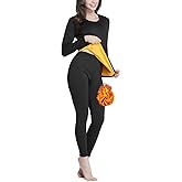 Ouruikia Women's Ultra Heavyweight Thermal Underwear Set Fleece Lined Base Layer Top Bottom for Extreme Cold Weather