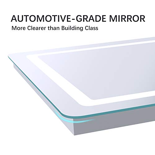 Cozy Castle Bathroom Mirror with LED Lights Lighted Wall Mounted